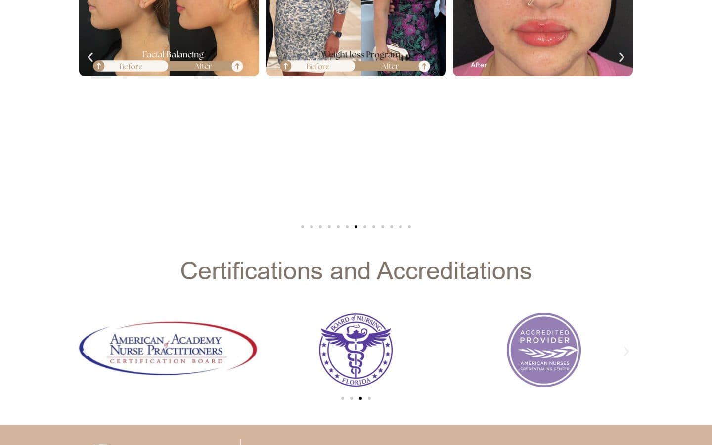 Rejuvv Aesthetics & Wellness website, section 3