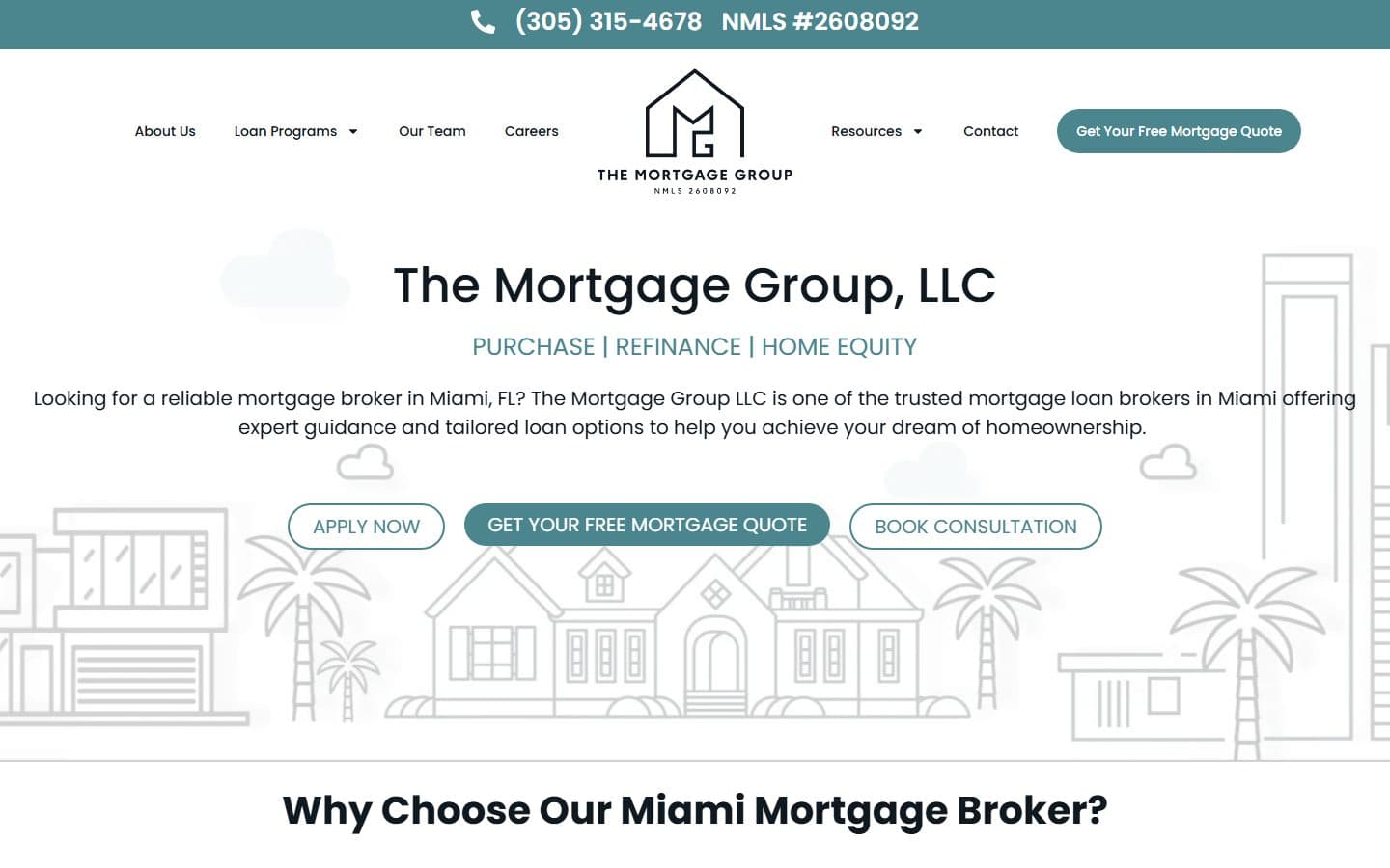 Portada del sitio de The Mortgage Group
